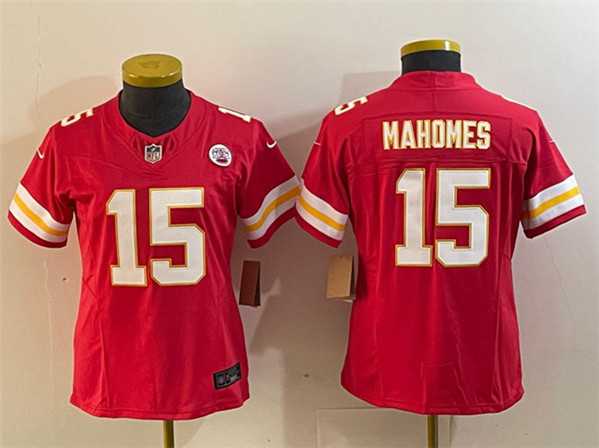 Womens Kansas City Chiefs #15 Patrick Mahomes Red 2023 F.U.S.E. Vapor Untouchable Limited Football Stitched Jersey(Run Small)